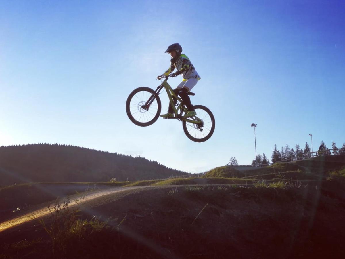 Bergkristall direkt am Bikepark und Skigebiet, 2 Schlafzimmer, Terrasse, abschließbarer Keller Winterberg Exterior foto